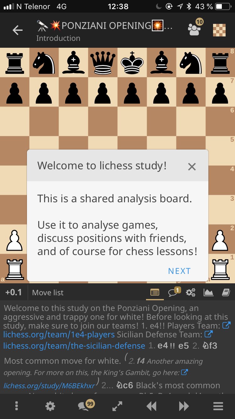 lichess.org on X: Studies are now available in the app! Access studies  under «Learn» in the app menu.  / X