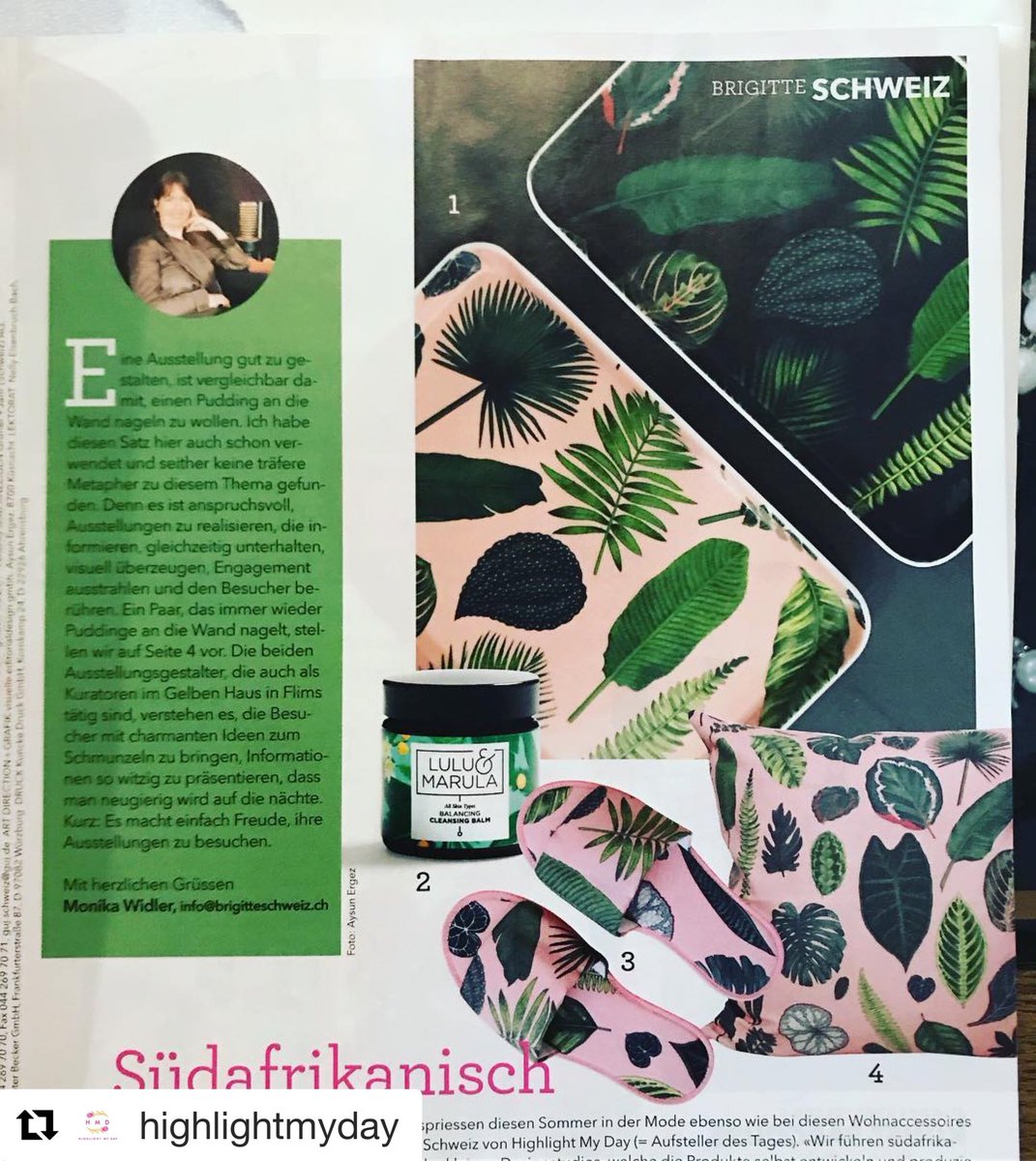 Wow, what an incredible spread of our Foliage products in German mag <a href="/Brigittemagazin/">Anne Petersen</a> - thanks so much to Highlight My Day for sharing with us 🙏 🇿🇦