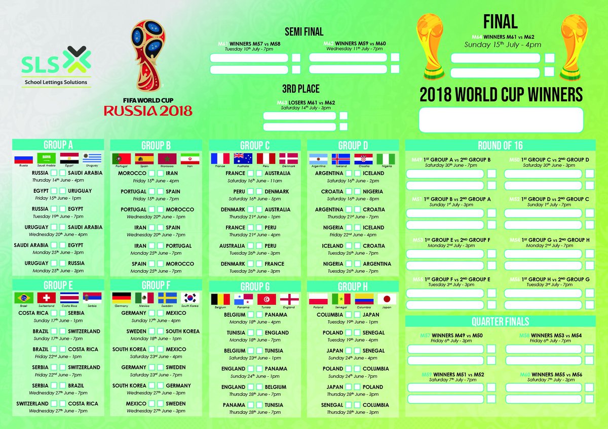 Who's looking forward to the England Match next Monday .. we are ...check out our SLS World Cup Chart #worldcup2018