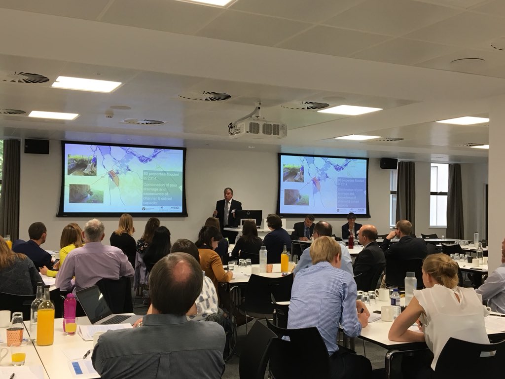 The <a href="/HS2ltd/">HS2 Ltd</a> team, represented by Tim Andrews <a href="/EnvAgency/">Environment Agency</a> &amp; Peter Johnson @atkinsglobal, demonstrate the importance of partnership working to successfully align #flood and #infrastructure outcomes