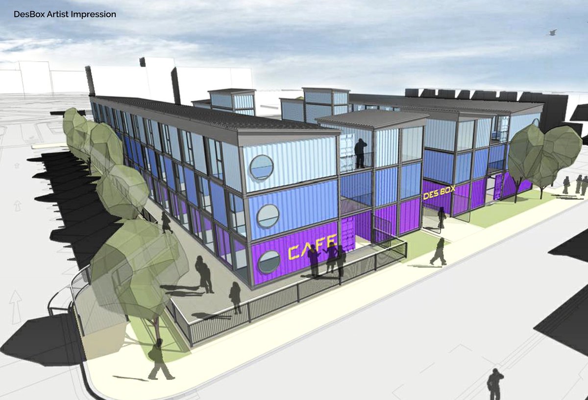 DesBox scheme, new <a href="/ContainerCityTm/">Container City</a> project to provide studios for local artist community in High Wycombe, details here: containercity.com/news/articles/…