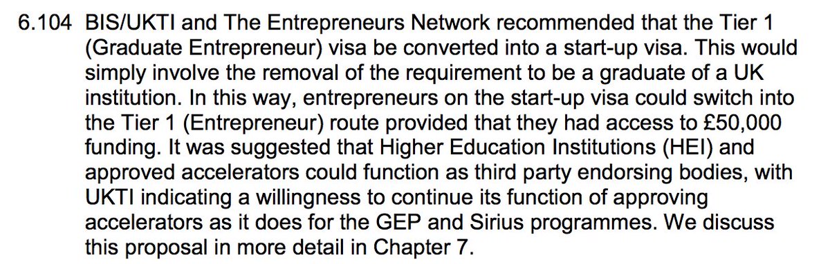 Philip_Salter's tweet image. The new startup visa route announced by @sajidjavid should be welcomed. Alongside BIS/UKTI, we at @TenThinkTank suggested exactly this in our response to the Migration Advisory Committee assets.publishing.service.gov.uk/government/upl…