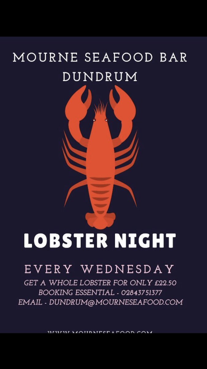 Booking essential, limited availability.. 02843751377..