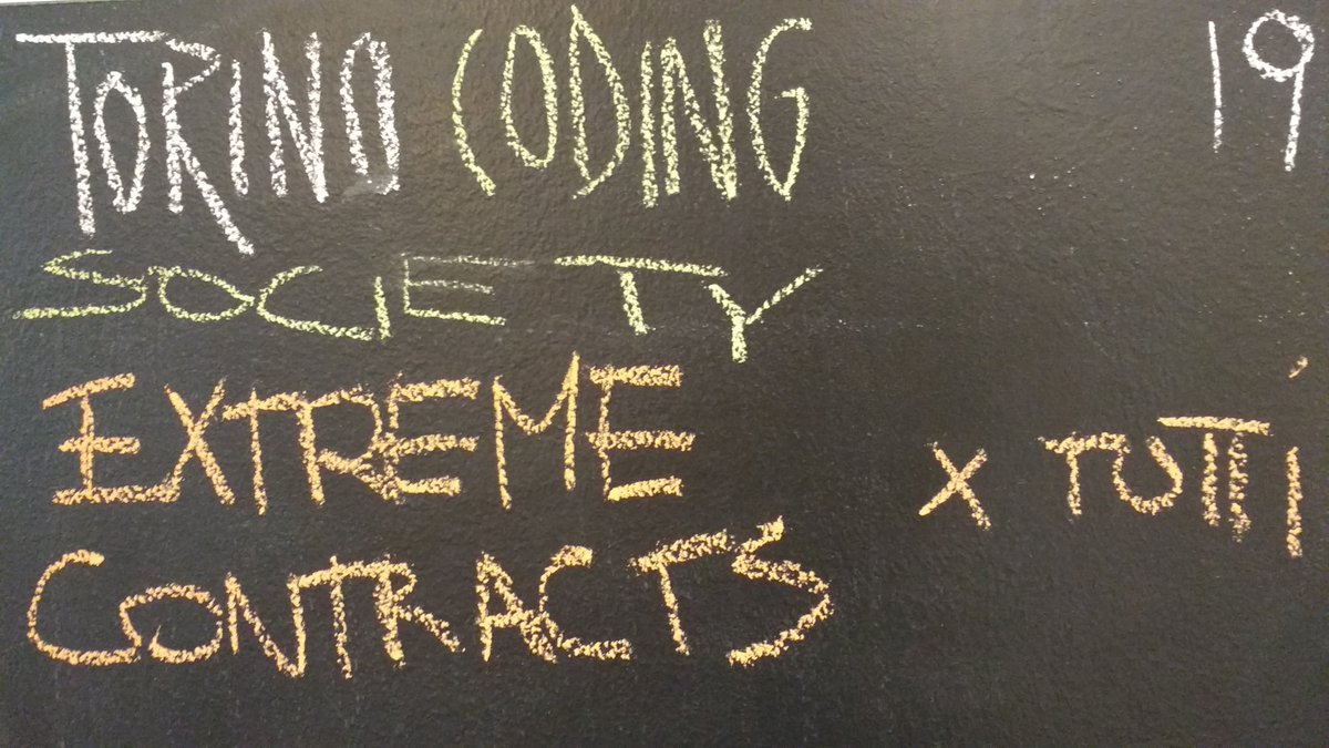 rmistaken's tweet photo. Martedì prossimo 19/6 in @tlbxcoworking che siate sviluppatori o meno non mancate a #torinocodingsociety su #extremecontracts con @jacoporomei https://t.co/mC9ERLhhqv https://t.co/n2lO0hHnuQ