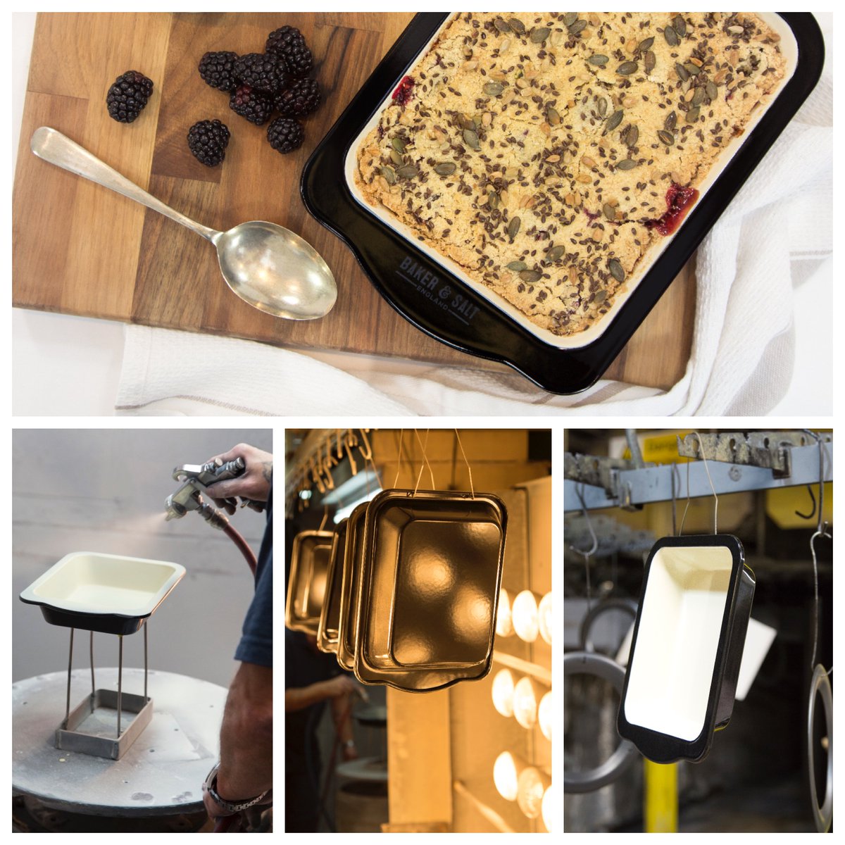 Visit us our #ExclusivelyHW stand to feel first hand the quality craftsmanship of our <a href="/BakerandSalt/">Baker&Salt</a> Enamel Bakeware #MadeinBritain #cooking #roastdinner Full Range: bit.ly/2MorcFX 

Stand EH110
#ExclusivelyHousewares #BusinessDesignCentre #enamel #export #baking #kitchen