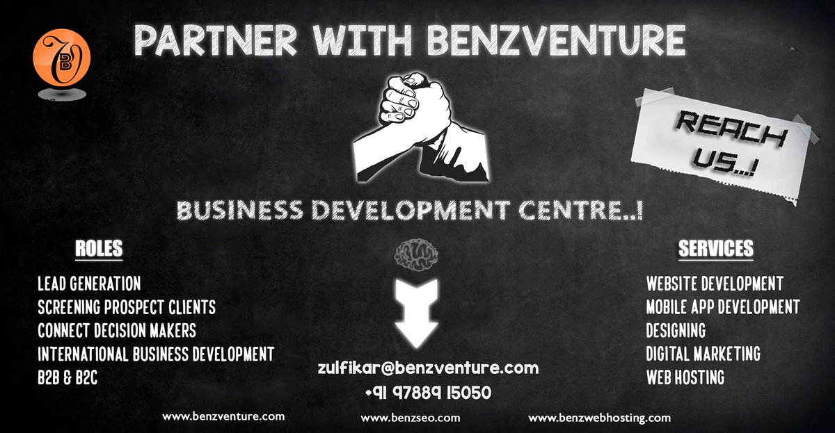 BenzVenture's tweet image. Greeting Form Benz Venture!!!!
We are expecting Business Development Centre &amp;amp; Business Partners to generate new business for our IT Services.
Website : benzventure.com
Mobile No : 9788915050
Mail ID : Zulfikar@benzventure.com
#BusinessDevelopmentCentre #BusinessPartners