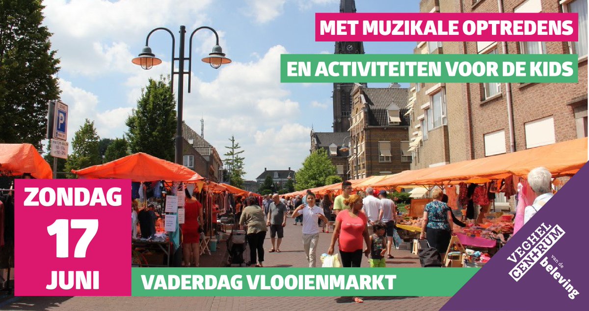 Zondag is het #vaderdag en dat betekent dat het ook weer tijd is voor de aller gezelligste Vaderdag Vlooienmarkt! Wie is er allemaal bij? bit.ly/2t1K3wT #veghelcentrum #vlooienmarkt