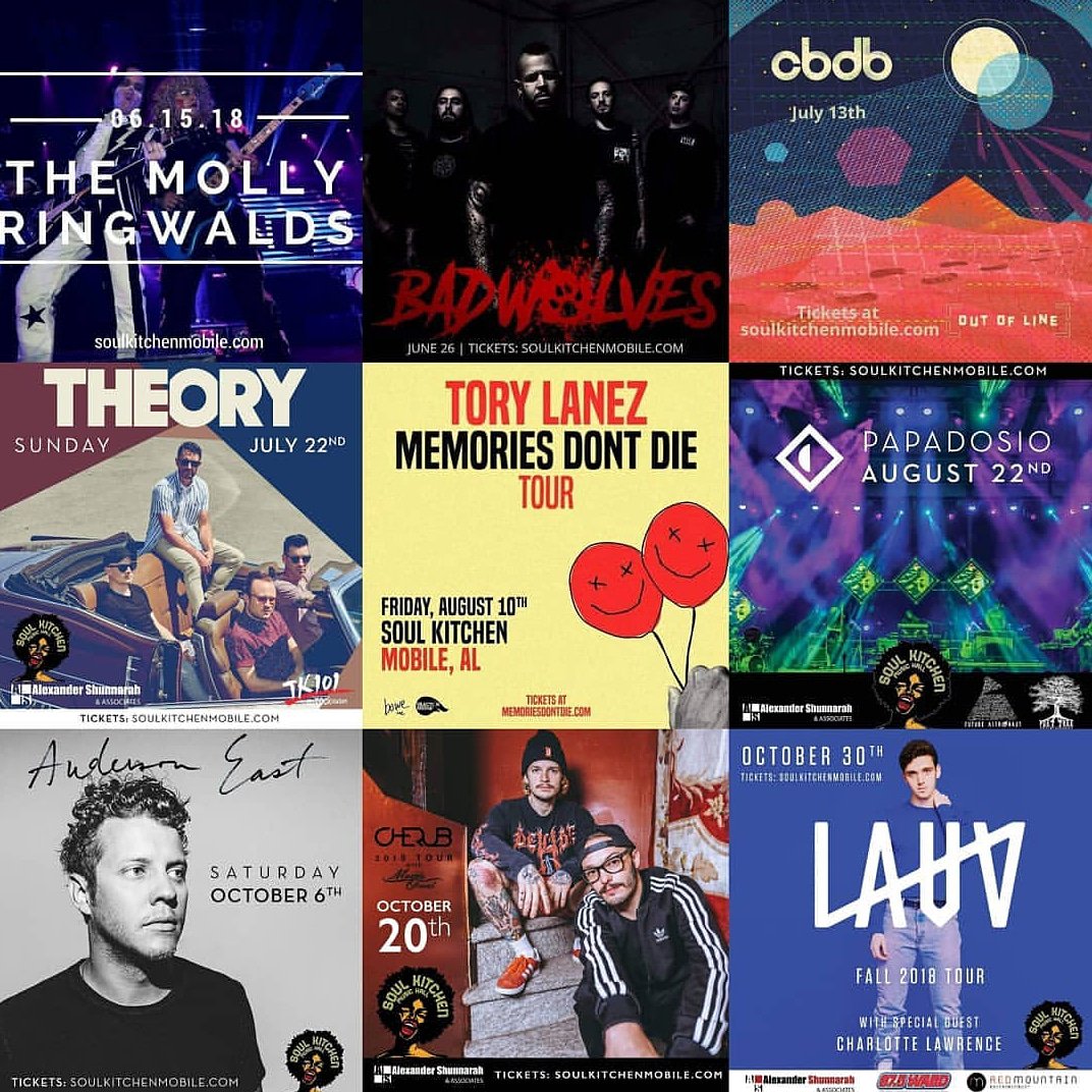 SoulKitchenMob's tweet image. Share contest going on now! Head to our Facebook page to enter and pick your own tickets! 
#sharecontest #pickyourtix #mobileal #soulkitchenmob #livemusic