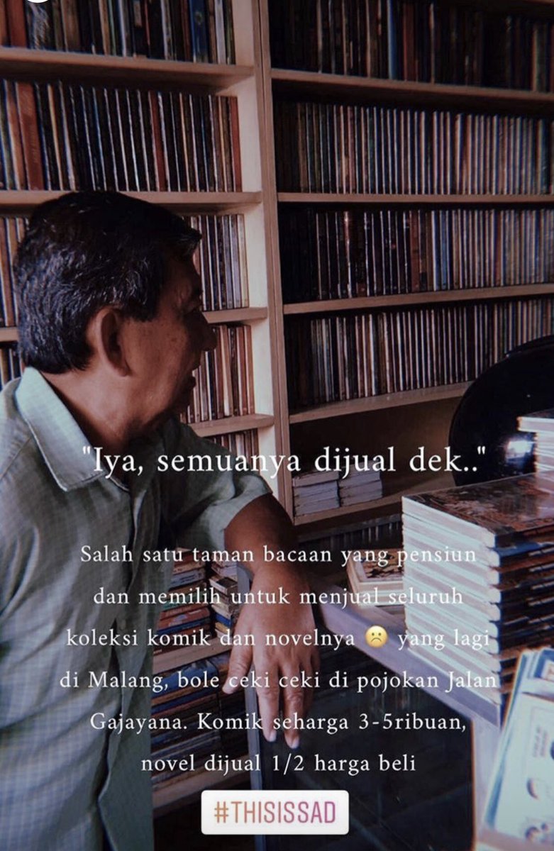 mylifeassophiie's tweet photo. Min, boleh minta bantu retweet? Barang kali ada yang minat beli buku koleksinya @infomalang https://t.co/5ovxkccE4k