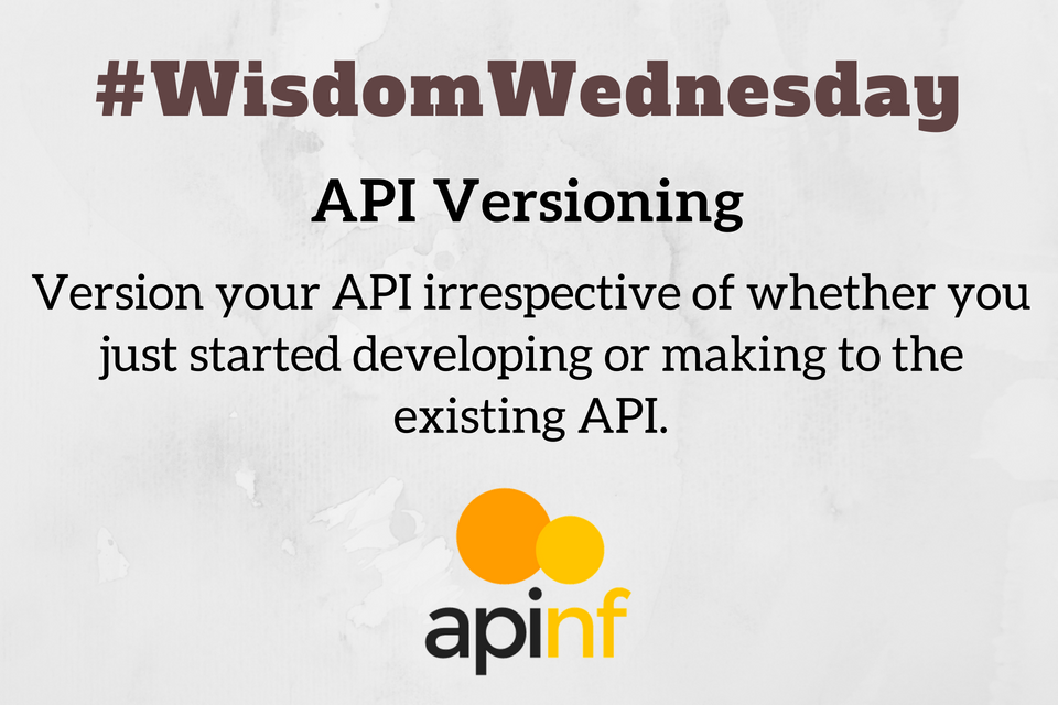 APInf_io's tweet image. Have you been versioning your APIs? It is one of the #bestpractice to do so while #APIdevelopment. #APIversioning