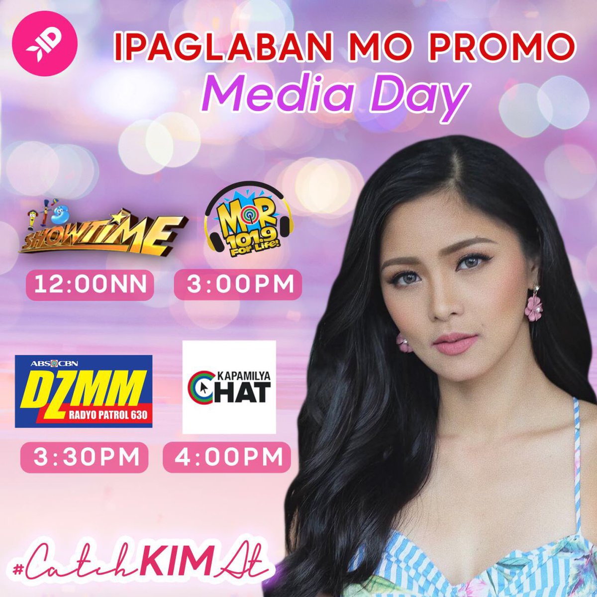 kimchiu_ph's tweet photo. #CatchKIMon
It’s Showtime 12nn
MOR 3pm
DZMM 3:30pm
Kapamilya Chat 4pm
June 14,2018
#ShowtimeHuweBestDayEver
@prinsesachinita
#KimChiu https://t.co/J3ncWCrbxy