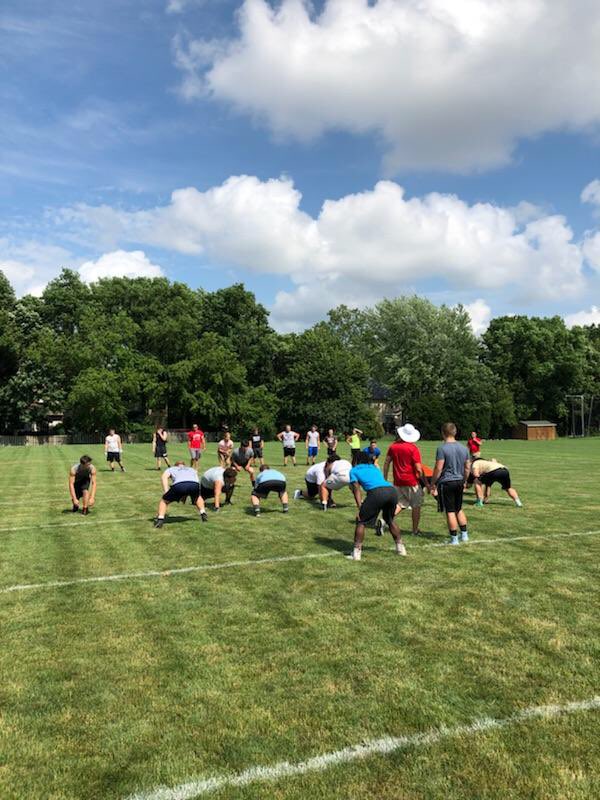 First day of IHSFCA Shrine Bowl practice is in the books.  The All Stars are heading to the Shriners Hospital this morning.  Game is Sat at 1pm.
