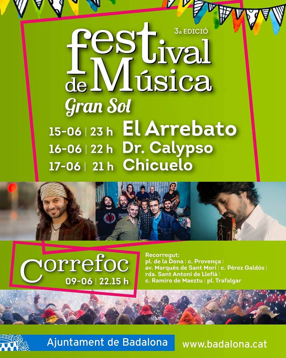 Concerts Buenritmo d'aquesta setmana:
- 15/06 
▪️<a href="/thesickboys_/">The Sick Boys</a> <a href="/BcnSkaJazz/">Bcn Ska-Jazz Orq.</a> <a href="/Blackcelona/">Blackcelona</a> Les Basses
▪️ <a href="/DrCalypsoBcn/">Dr.Calypso</a> : <a href="/aphonicabny/">Festival (a)phònica</a> Banyoles
▪️ Reggae Per Xics <a href="/ThePenguinsSka/">The Penguins | Reggae per Xics</a> - Forallac.
- 16/06
▪️DR CALYPSO - <a href="/badalona_cat/">Antoñito</a>
- 17/06
▪️Reggae Per Xics al (a)phònica.