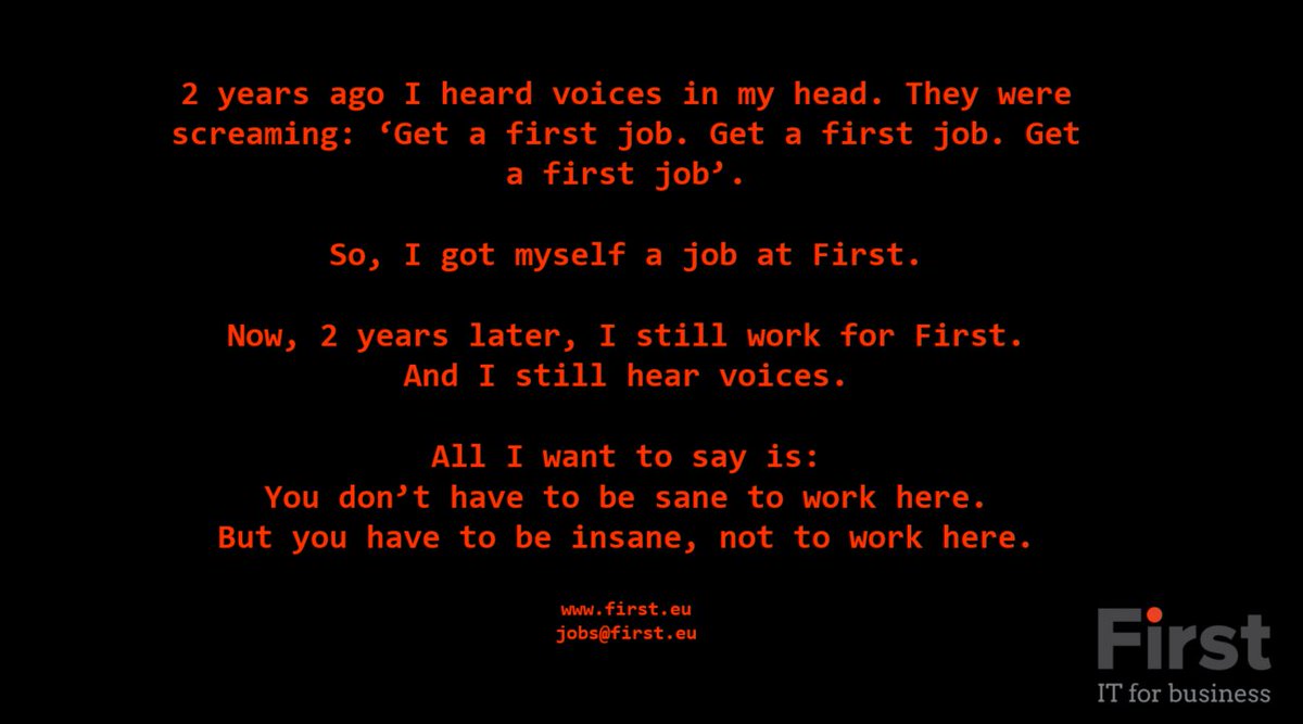 First_eu's tweet image. We hear voices! #ITJobs #ApplyFirst #NewChallenge