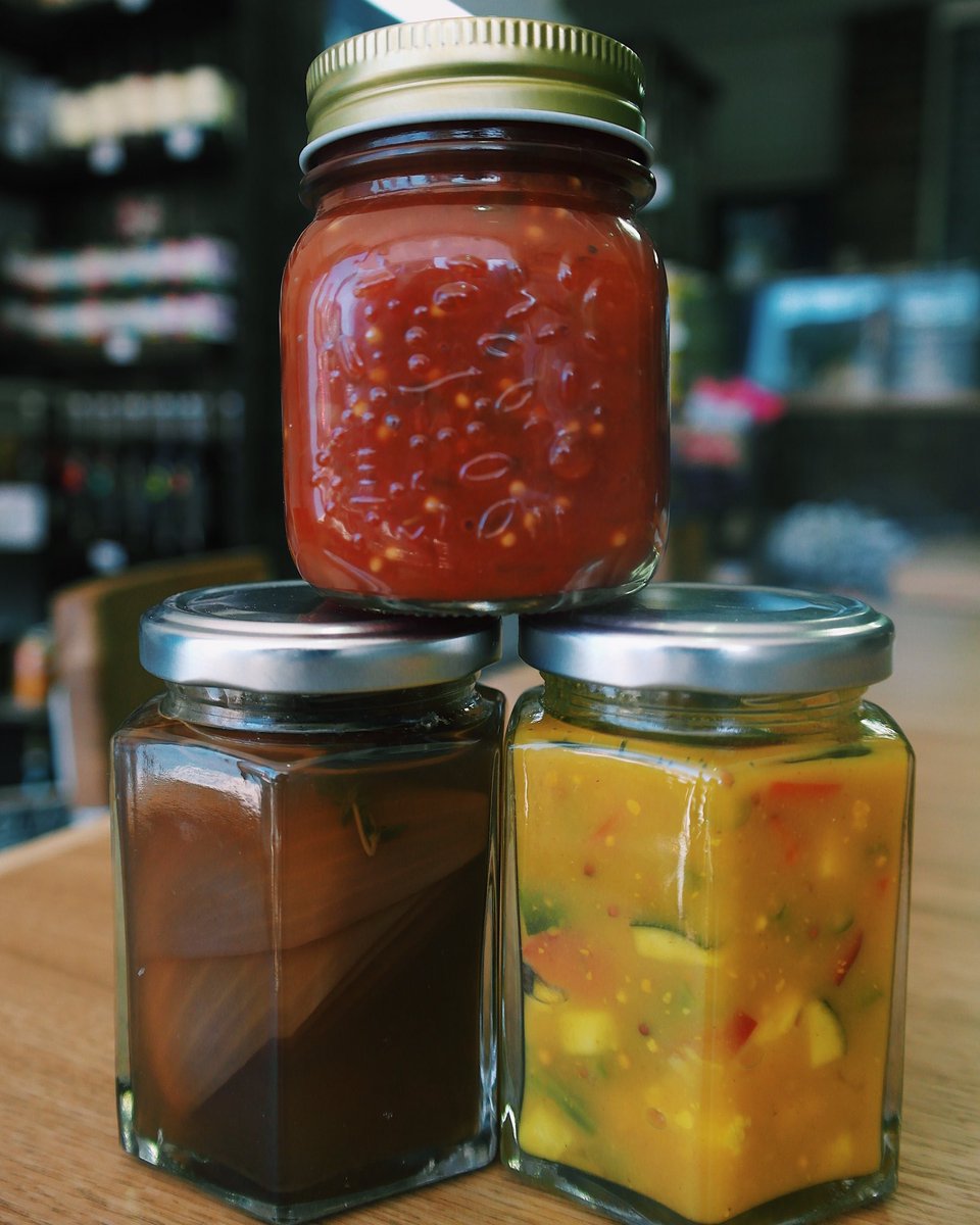 Homemade deli jars ready to be labelled: beer pickled onions, piccalilli and tomato relish. A truly Norfolk gift for a lucky loved one!

#handmade #homemade #deli #goldings #kingslynn #norfolk #chutneys #relishes
#seasonal #food #chef #foodie #norfolklife #fathersdaygiftideas