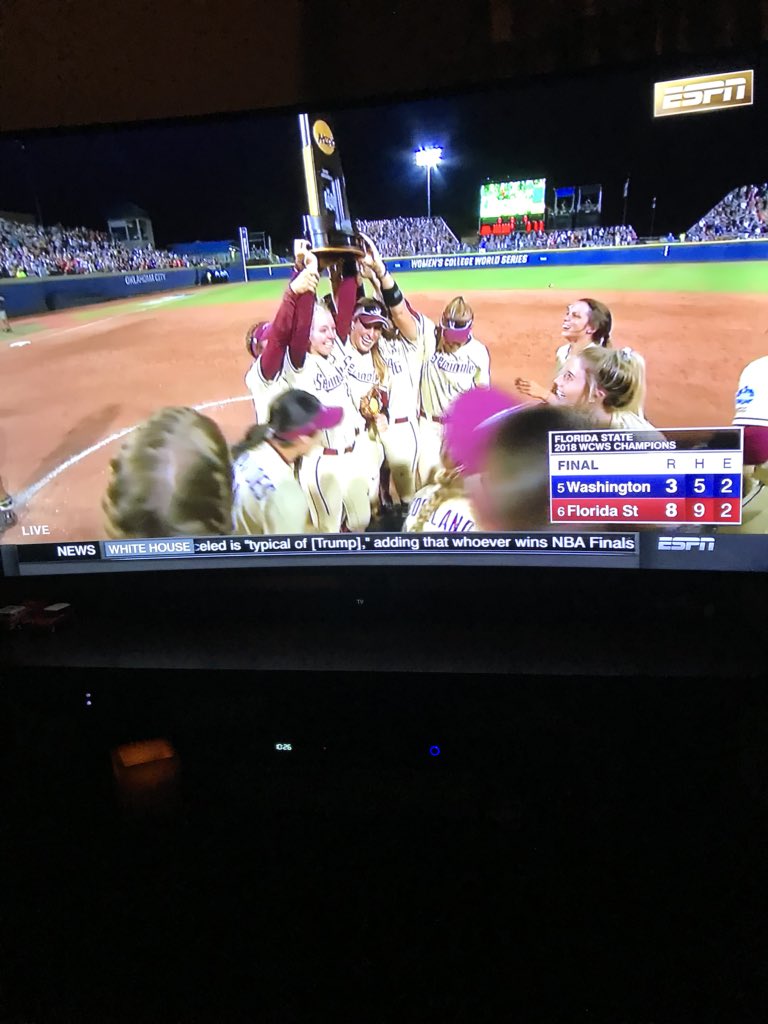 nolefud's tweet photo. @NFCAorg @FSU_Softball @USATODAY Just unbelievable that Washington and Oregon each received first place votes!! 0 out of 3!!!! Both got taken to “the wood shed!” https://t.co/srM5X5CCHQ