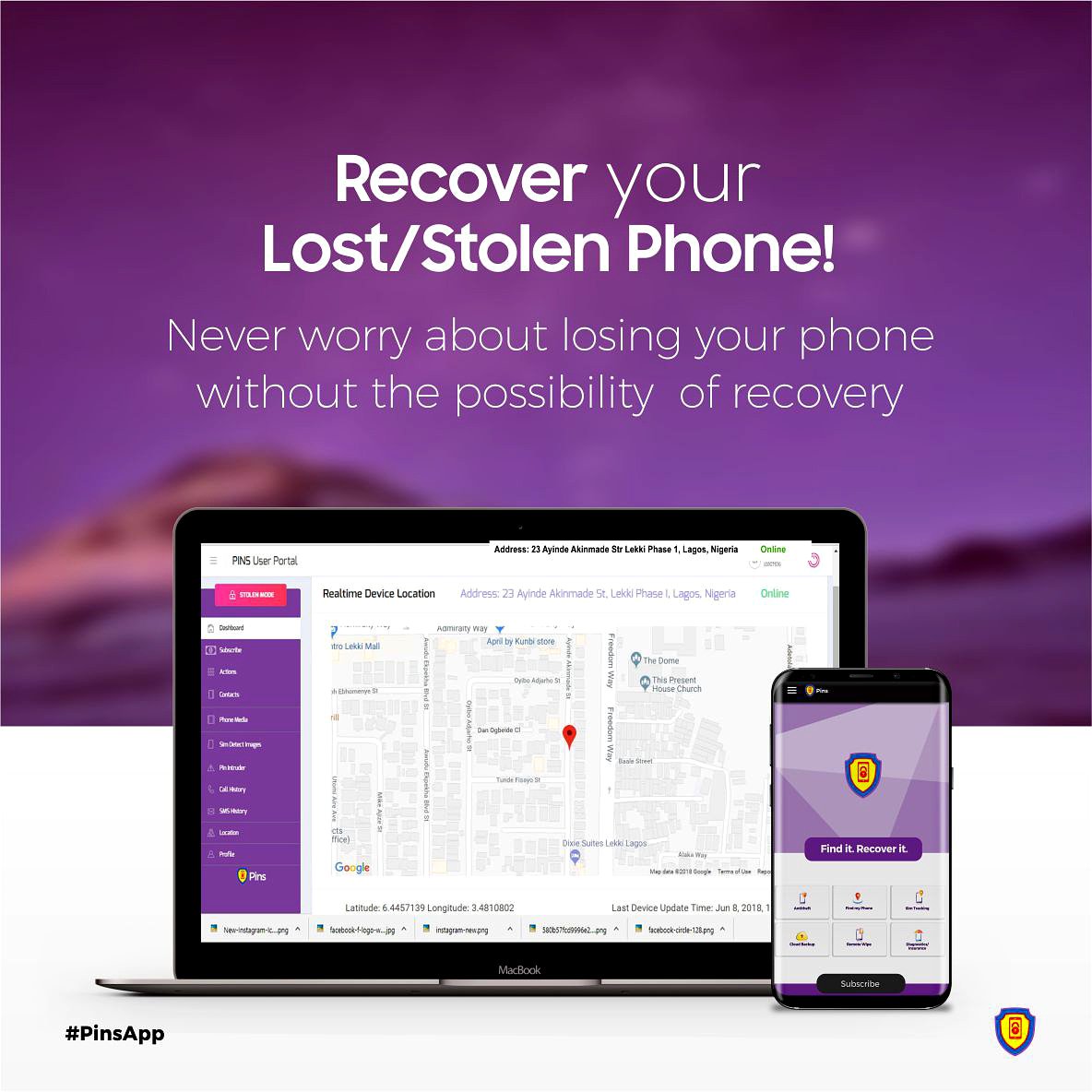 pins_solutions's tweet image. You put power in the hand of phone thieves when you fail to protect your device.

They can sell the device, it content to internet fraudster or even use the phone themselves.

PinsApp renders them powerless!

Get the PinsApp at pinssolutions.com

#PinsApp #lostnfound #pins