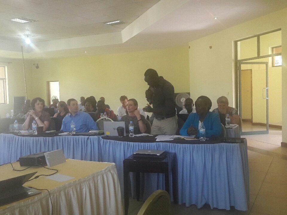 uwaliraye's tweet photo. Panel members on #NCD interacting with #HSWG retreat participants are standing rather than sitting as gd practice 2 fight #NCD. Well done Moderator, Prof @CondoJeanine @DianeGashumba @JpNyemazi @RwandaHealth @WHORwanda https://t.co/T3ojwcZBJs
