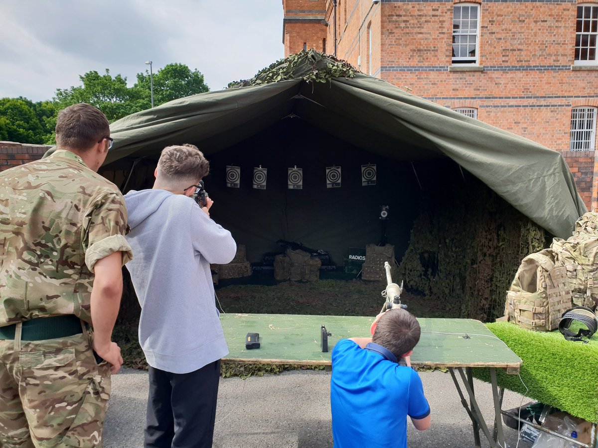 DoncasterSports's tweet photo. Public Service Students getting target practice at Rifles in Pontefract. @DonnyCollege https://t.co/xlq2Akhfo9