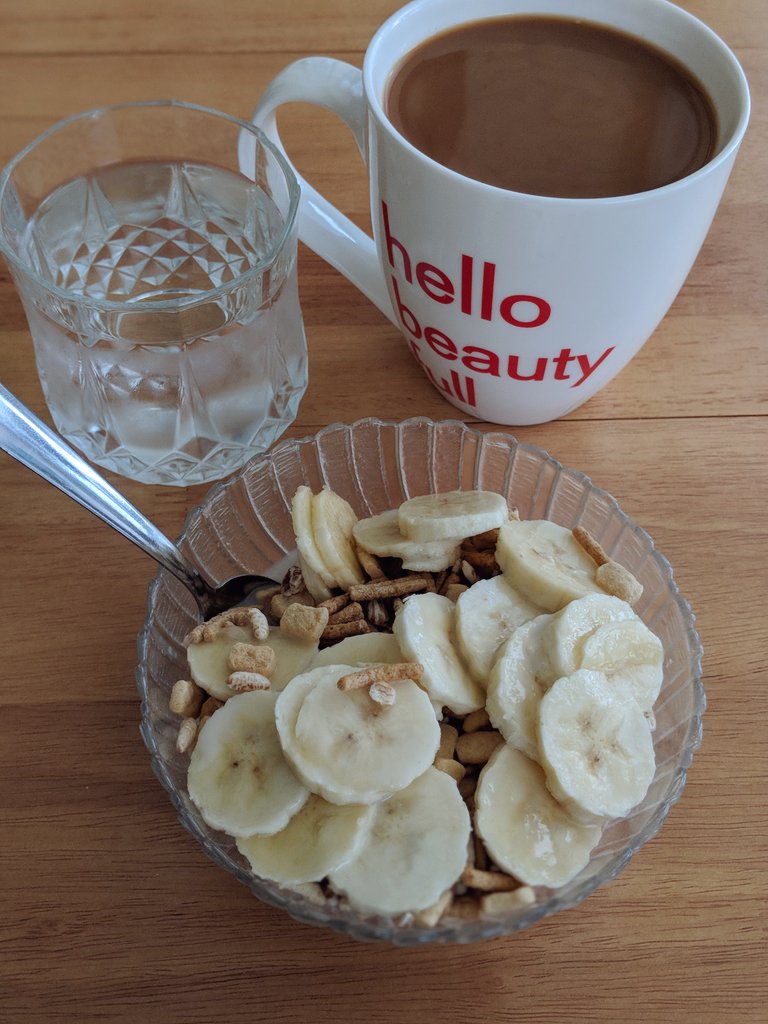 Day 2 #mindfulmeals: breakfast 🍌☕ @friedectoplasm