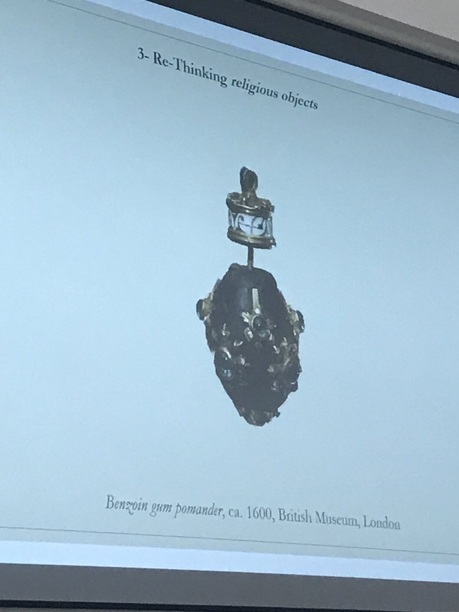 Benzoin gum was an important medical ingredient, and this object shows how it was used in conjunction with ones religious belief in the form of a pomander #emthings