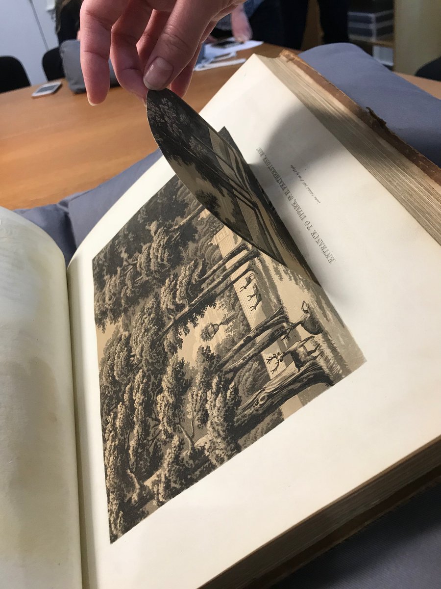 Flaps, flaps, and more flaps! 
This week we have another write-up from @ArtHistoryStA "Art, Science, and Technology" module students (E.Jackson, A. Spencer, and E. Franco) on Repton's "Fragments on the Theory and Practice of #Landscape #Gardening" 
thinking3d.ac.uk/repton1816/d