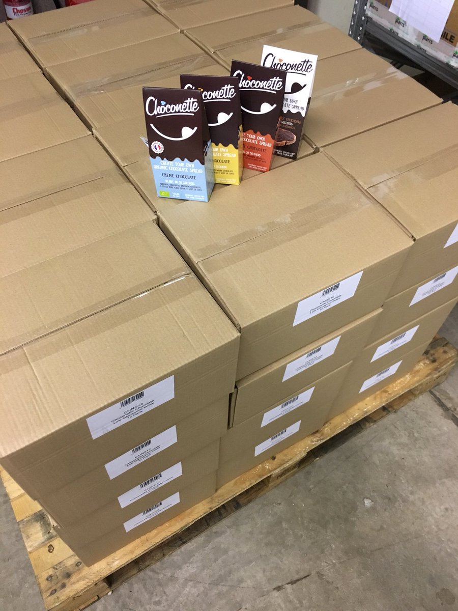Lots and lots of Choconette off to Ireland for the very best stores. #irishvegan #dairyfree #chocolate #oilfree #choclatespread