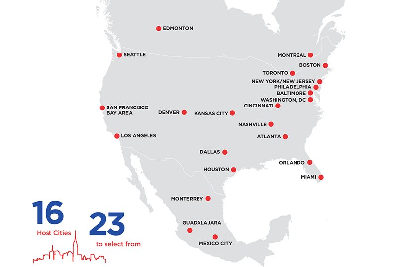 2026 World Cup Venues Map