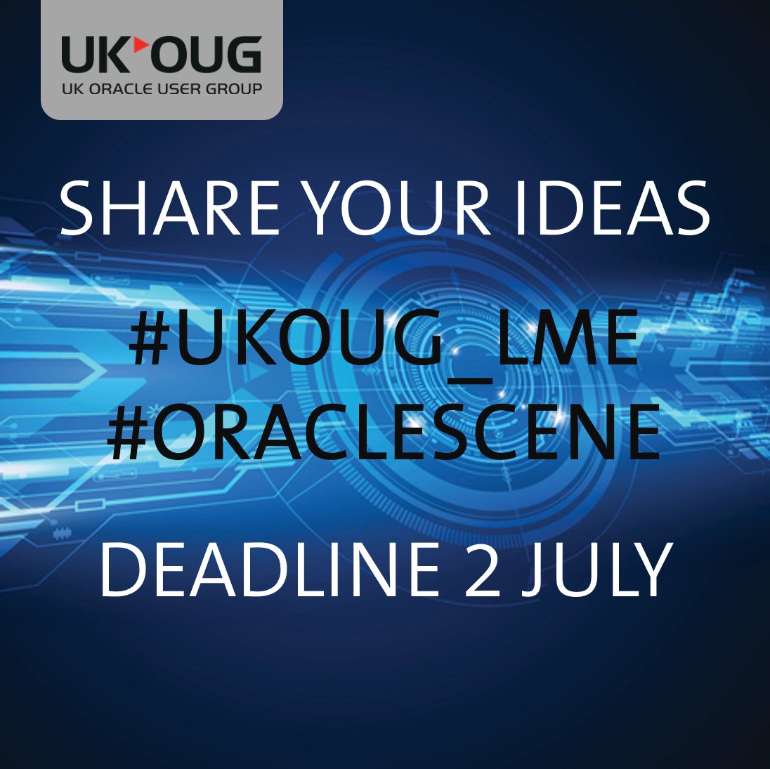 UKOUG's tweet image. It&apos;s your last weekend to submit an abstract for #ukoug_lme or a #licencemanagement article for #OracleScene! Don&apos;t miss out on your chance to be a thought-leader in the community, submit today! goo.gl/XoYrzR