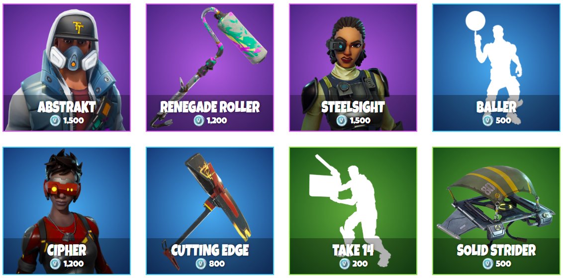FortniteBRB's tweet photo. These are the items in the Current Rotation (June 13th 2018)
https://t.co/OHKDDo3Yde https://t.co/vX4NbSzzym