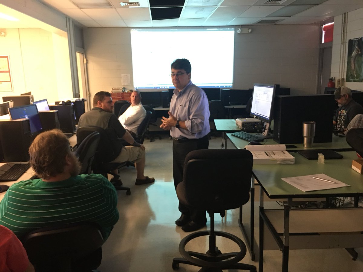 HCPSCTAE's tweet photo. Our Engineering, Robotics and Drafting teachers are preparing for their Autodesk Inventor Certification! #SummerPD #CertsUpHCPS https://t.co/5JlIBLRXTR