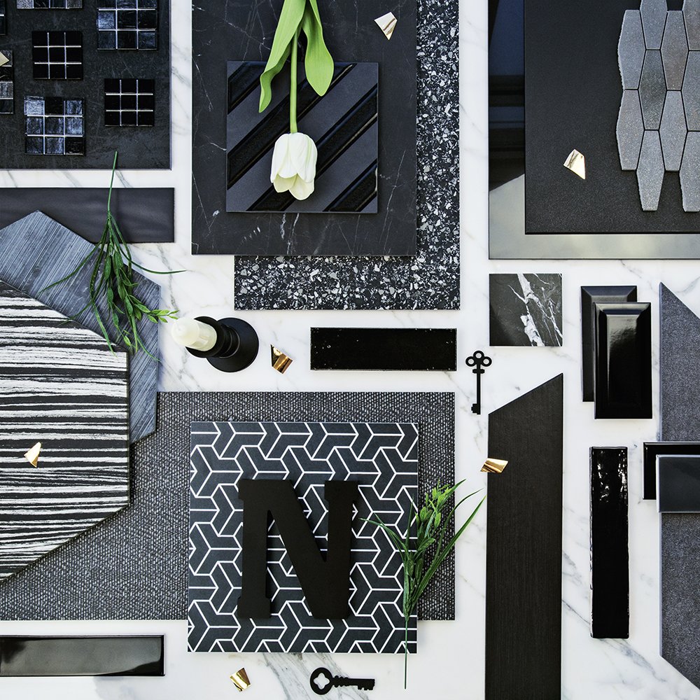 MarketingRival's tweet image. A few of @Nemo_Tile's favorite darker tile collections. These are sure to make a statement and give any space a sleek and dramatic feel!  #NemoTile #designinspo #sleektile