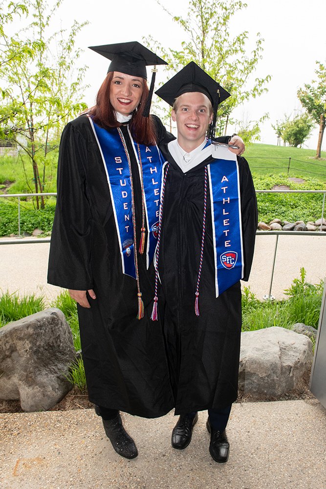 SFCALUMNI's tweet photo. Congratulations to our Graduate of the Day: Aleksandra Gligoric. We are proud to have you as our alumna! #SFCGrad2018 #gradonthewater https://t.co/EHaGbSKEp8