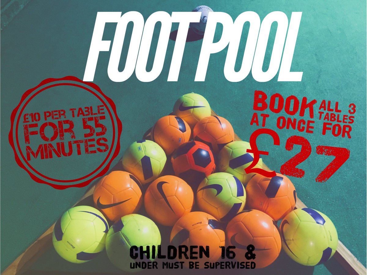 ⚽️ TWO FAVOURITE SPORTS COMBINED - *FOOT POOL* - AT HOLEY MOLIES ⚽️