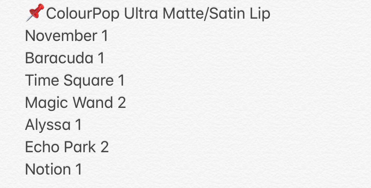 kisushop's tweet photo. 💋 #ColourPop Ultra Matte/Satin Lip 
แท่งละ 200 บาทเท่านั้นค่าาา 

#พร้อมส่ง ทุกวันที่ไปรษณีย์เปิด ☺️
ซื้อปุ๊บแพคปั๊บวิ่งไปเลยให้เลยยยย
📮 สอบถาม/สั่งซื้อ dm เลยจ้า

🔥🔥 ราคานี้หมดแล้วหมดเลย 🔥🔥
เหลือสีตามภาพเลยจ้าาาา https://t.co/mtES3oY8v9