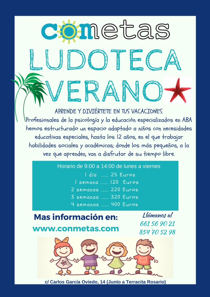 equipocometas's tweet photo. En Julio Cometas abre la ludoteca de verano. Un espacio para aprender jugando tras el curso escolar. https://t.co/4rMruhLqpW