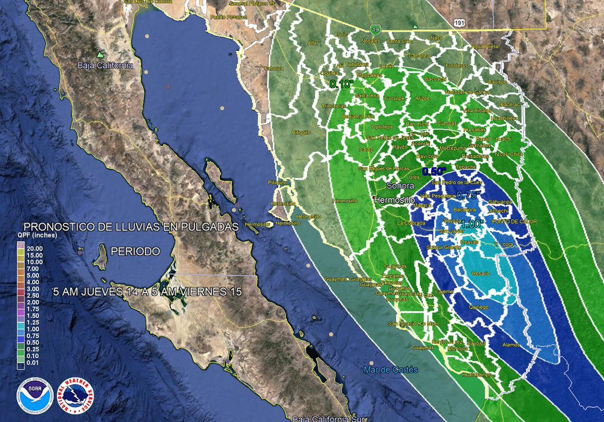 cepcsonora's tweet photo. Pronóstico de lluvias para jueves-viernes https://t.co/16cvbcevdS