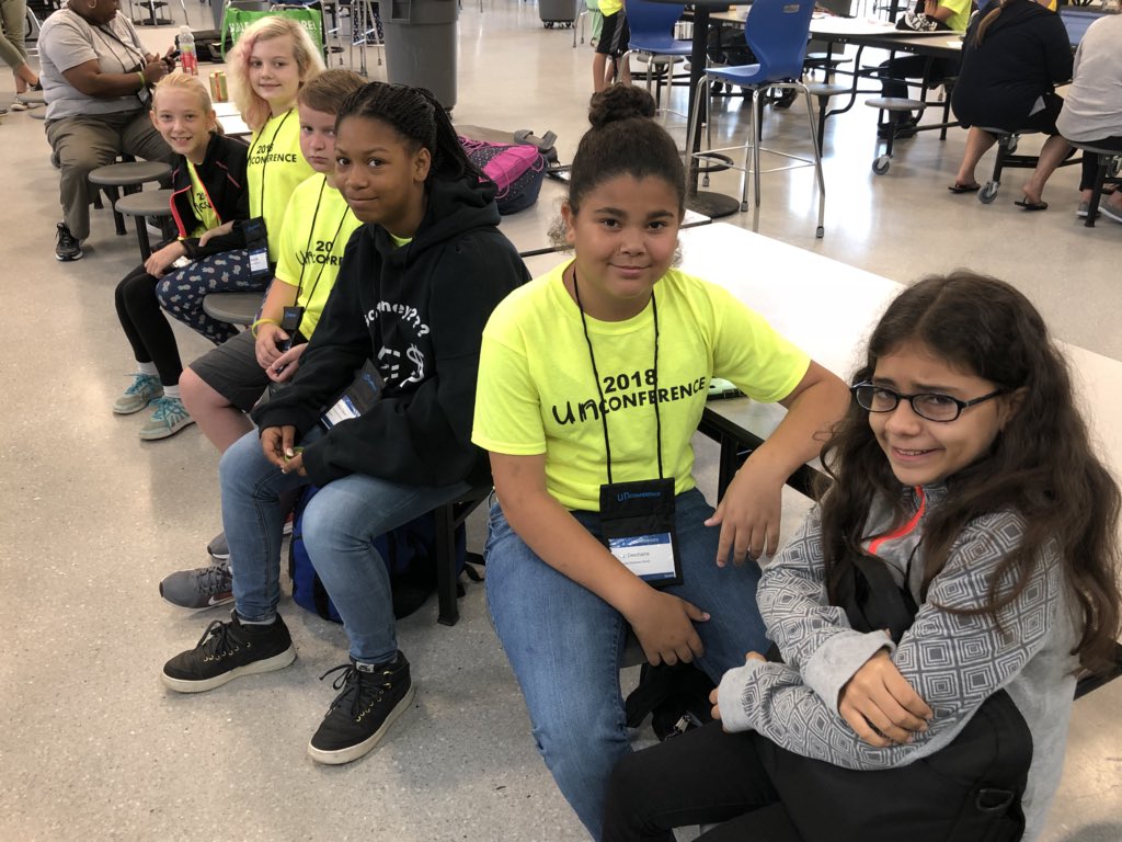 <a href="/NWESMediaCenter/">Stephen Maxwell</a> students displaying a wide range of emotions over attending their 1st #onslowdlt #UnConference!