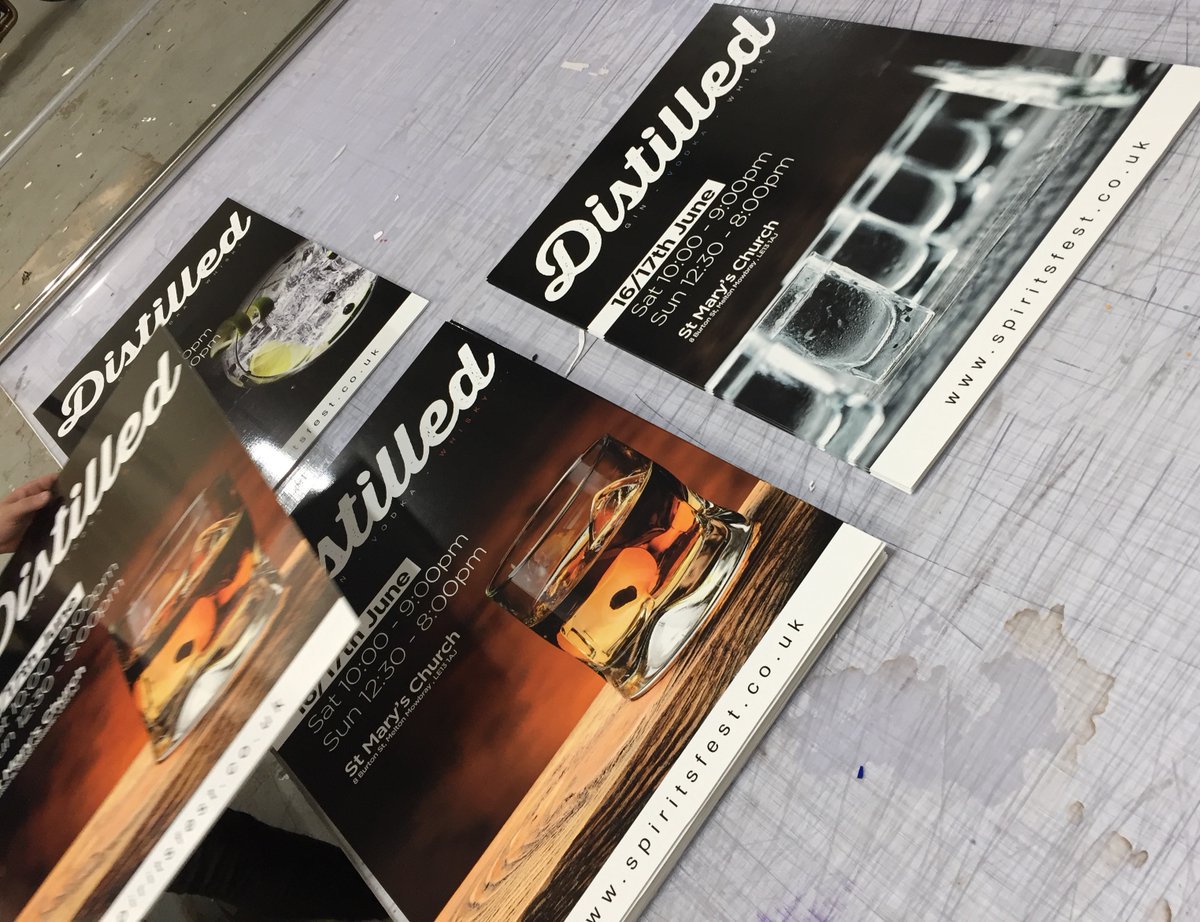 Posters for #Distilled Spirits Festival this weekend looking great! Many thanks to <a href="/DigitalDeadline/">Digital Deadline</a>. Get your tickets in advance for just £4 from spiritsfest.co.uk <a href="/loveleics/">goLeicestershire</a> <a href="/visitmelton/">Rural Capital of Food</a> <a href="/visitbelvoir/">Visit Belvoir</a>