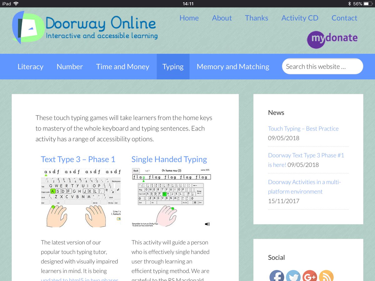 gxmcneill's tweet photo. @DoorwayOnline is widely used with around 5000 daily website hits, such a useful free resource, 2 activities are now available on iPad - text type 3 and cashing in, others mostly accessible through the puffin browser. Craig from @CALLScotland sharing at #ASLtechnology18 today. https://t.co/qjgghMdTRc