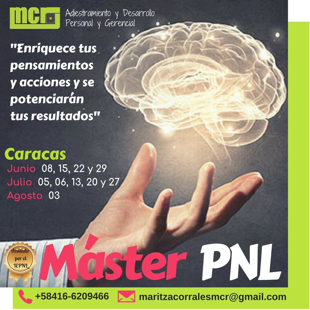 maritzamcr's tweet photo. Estas a tiempo de INSCRIBIRTE y te damos clase de nivelación antes del 15/06!!!
•
Fórmate como #MasterPNL!
Llama hoy mismo y RESERVA TU CUPO!
•
#PNL #CursosPNL #CambiaConPNL #MundoPNL #CertificacionesPNL #HazteMasterPNL
•
📲 0416-6209466
📧 maritzacorralesmcr@gmail.com https://t.co/xxguPqH9EP