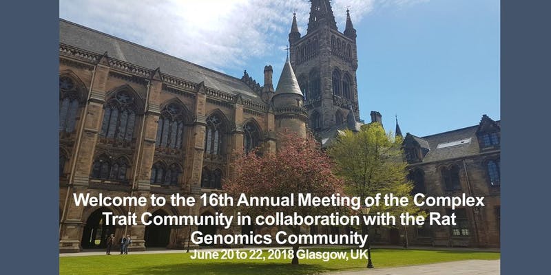 Interested in #ComplexTraits, rat #genomics & how @ensembl can help in these fields?
Why not attend the CTC-RG2018 meeting in Glasgow, 20-22 June?
complextrait.org/ctc2018/
I’ll be there and teach an interactive #Ensembltraining workshop 22 June 9-11am.