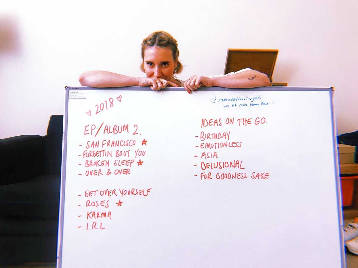 📝🎼We’re in a super great headspace at the moment. Excited by how releases are changing cos of Spotify and stuff. Thinking about releasing an EP at the end of the summer....too soon? Lol 🤭🤔🤫