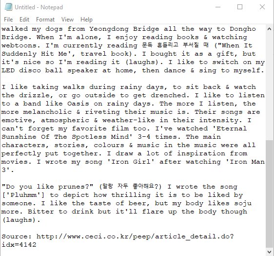 qoxie's tweet photo. Ha:tfelt, Yeeun's Ordinary Day (CeCi Korea Jun 2018) translated. https://t.co/HhlB65U4uI