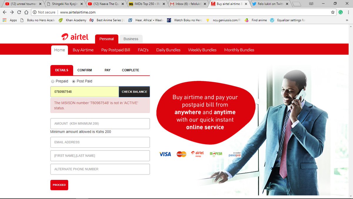 lukirdem's tweet photo. @AIRTEL_KE My postpaid line has been deactivated despite my numerous attempts to notify you guys about the issue of double charging..and I have had no reply from customerservice@ke.airtel.com https://t.co/slwTKwZSrC
