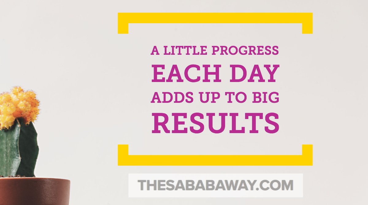 sababawater's tweet photo. A little progress each day ads up to BIG results. #wednesdaywisdom #quote https://t.co/rpBqJvLMO9
