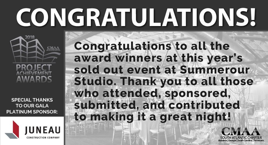 Congratulations to all of the 2018 Project Achievement Award Winners! We had a wonderful time at the sold out Gala last night. You can see all the winners at the link below.
ow.ly/kast30ku5MB