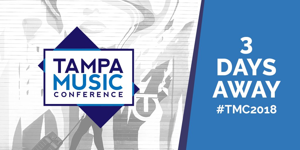 TampaMusicConf's tweet photo. We're only 3 days away! 😎 Today is your LAST day to pre-register and grab your tickets for $35. Tickets at the door will be $50. Purchase tickets here ➡️ https://t.co/elcjSeWkFO https://t.co/Liwy5TCpeP