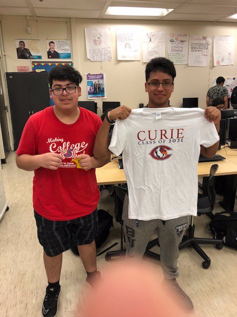 CurieCS's tweet photo. Congratulations to our Freshman On Track Raffle Winners and all of On Track 9th graders on finishing their 1st year @CurieHS #TheCurieWay #CondorPride https://t.co/K9nujES3cl