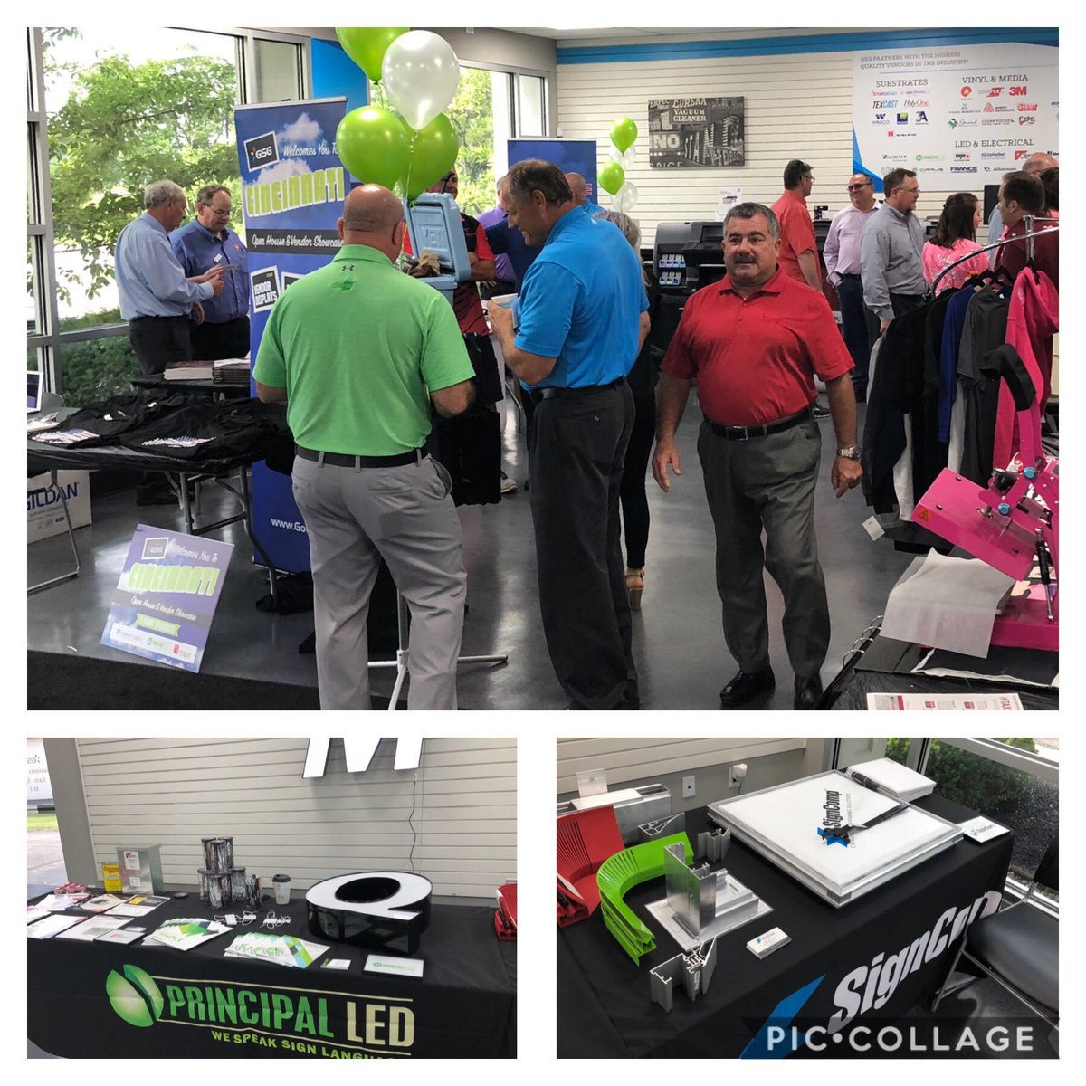 YorstonAndAssoc's tweet photo. Joe Lupton was at the @GoGSG open house in Cincinnati today. Thank you GSG for a great event! @PrincipalLED #ManufacturersRep #signs #Cincinnati #Ohio #SignIndustry #SignComp https://t.co/fccQKoGmUY